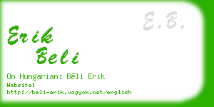 erik beli business card